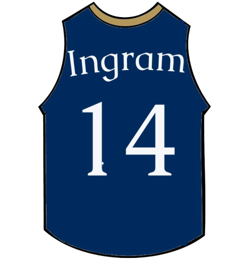 2020 all star game jordan new orleans pelicans brandon ingram 14 nba  basketball swingman jersey blue
