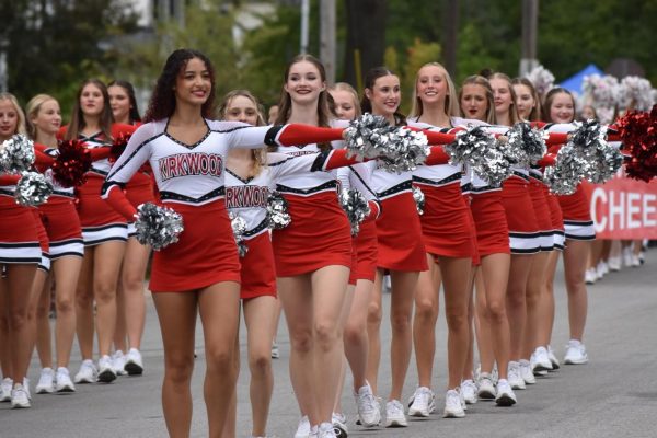 Sasha Boyd, senior, leads the KHS Dance Team in the parade.