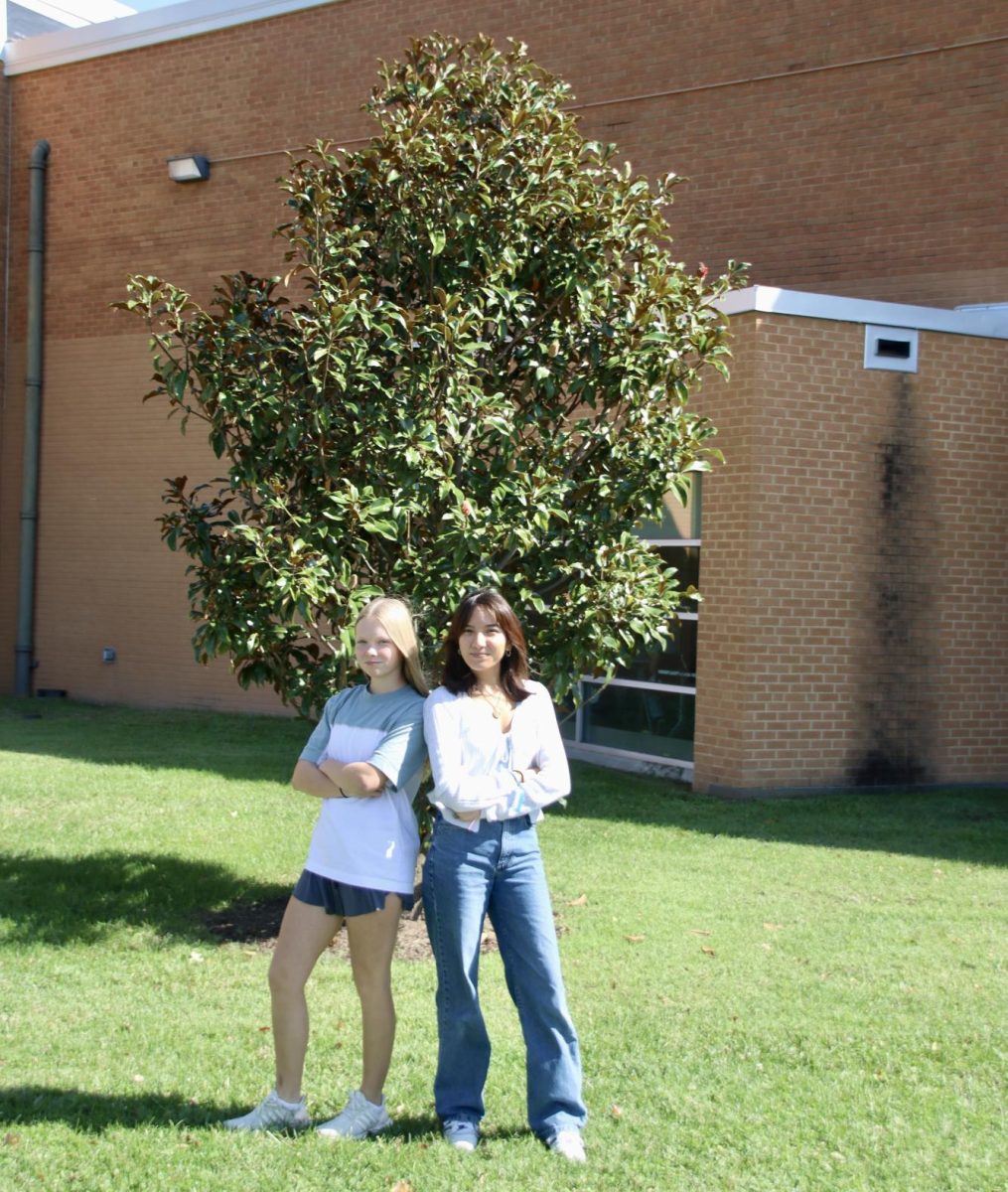 Jenna Braun and Alina Garcia, leaders of the Environmental Awareness Club